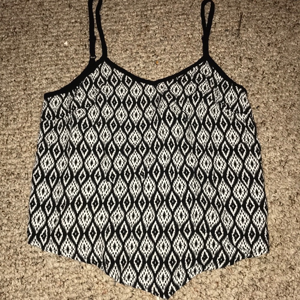 black and white tank top